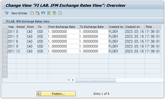 통합 통화키의 환율 등록
