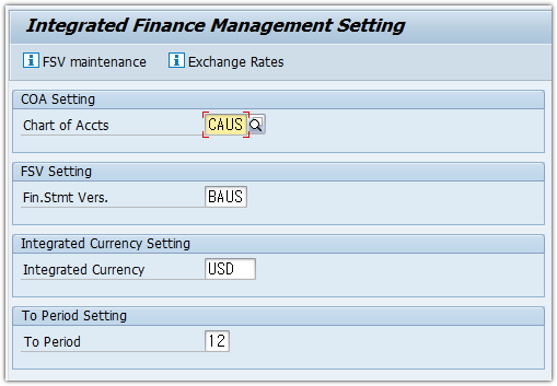 IFM 의 기본 세팅 값